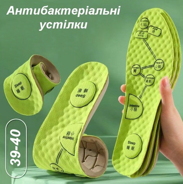 Антибактеріальні устілки з полином Hesliya 39-40 розмір, фото 1