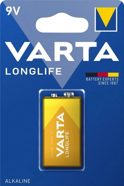 Батарейка Varta Longlife 6LR61 BLI 1 Alkaline