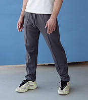 Мужские прямые спортивные штаны серый