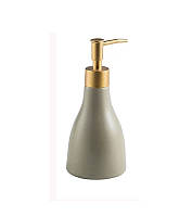 Дозатор для жидкого мыла, моющих средств для ванной комнаты и кухни Bathlux 280 мл из керамики, Бежевый "Gr"