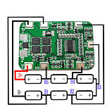 BMS 6S 14A 25.2-26V плата захисту з балансиром Li-Ion 18650 (Контролер заряду/розряджання), фото 3