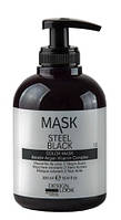 Маска-краситель питательная тонирующая для оживления цвета волос Mask steel black Design Look Италия "Gr"