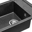 Гранітна кухонна мийка REA RINO BLACK плямисту *, фото 2