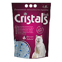Cristals Fresh Силикагелевый наполнитель с запахом лаванды для кошачьего туалета 4.8л