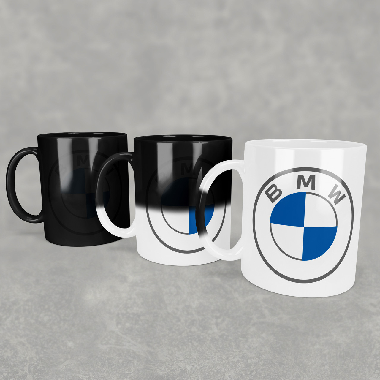 Чашка-хамелеон з маркою авто NEW BMW / БМВ. Найкращий подарунок чоловіку, фото 1