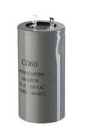 CD60 1500 mkf ~ 300 VAC (±5%)  Пусковий конденсатор для електромоторів біполярний 50Hz. (65*120 mm)