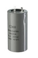 CD60  1200 mkf ~ 300 VAC (±5%)  Пусковий конденсатор для електромоторів біполярний 50Hz. (65*110 mm)