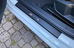 Накладки на пороги Volkswagen Jetta з 2018- (Carbon)