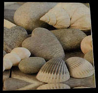 Салфетка для декупажа или сервировки стола "Морские камешки". 33х33