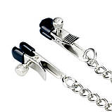 Кляп-кулька із затискачами для сосків на ланцюжках Bondage Fetish Breathable Ball Gag With Nipple Clamp, фото 6