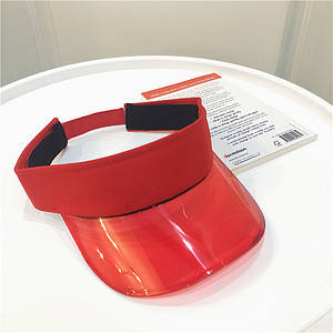 Прозорий козирок One Size Червоний