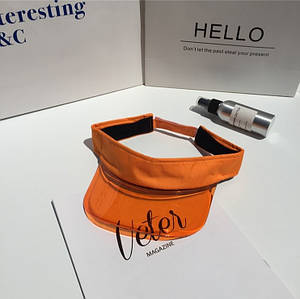 Прозорий козирок One Size Жовтогарячий