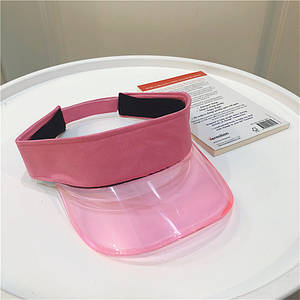 Прозорий козирок One Size Рожевий