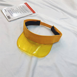 Прозорий козирок One Size Жовтий