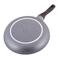 Сковорода Kamille 30см с антипригарным покрытием Grey marble из алюминия для индукции и газа KM-4115 "Gr"
