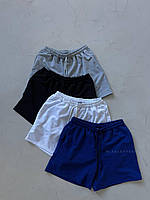 Женские короткие универсальные летние шорты из двунитки, базовые шорты свободного кроя на высокой посадке
