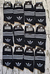 Шкарпетки чоловічі Adidas чорні комплект шкарпеток адідас у наборі 12 Пар набір чоловічих шкарпеток