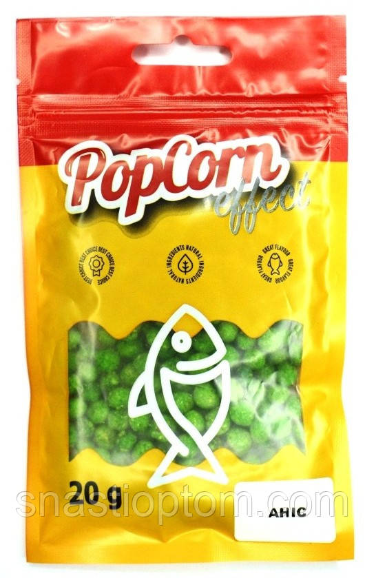 Повітряне тісто для риболовлі, пиляче, Start Fishing Pop Corn Effect, розмір 7мм, 20г, смак Аніс