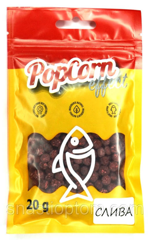 Повітряне тісто для рибалки, пиляче, Start Fishing Pop Corn Effect, розмір 7мм, 20г, смак Слива