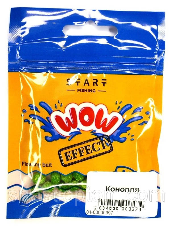 Повітряне тісто для риби, пиляче, Start Fishing WoW Effect, розмір 7мм, 5г, смак Коноплі