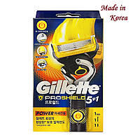 Бритва мужская Gillette Fusion Proshield Yellow Power (1 станок 1 картридж 1 батарейка)