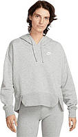 Толстовка женская Nike W NSW CLUB FLC HOODIE SSNL серая DV5645-063