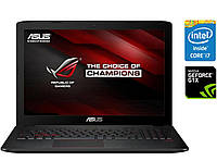 Игровой ноутбук Asus ROG ZX50VW/15.6"/Core i7 4 ядра 2.6GHz/8GB DDR4/500GB SSD /GeForce GTX 960/Win10/Webcam