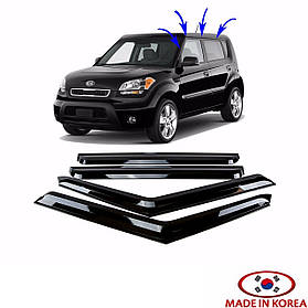 Kia Soul 2009-2013 Вітровики дефлектори на вікна дверей Нові