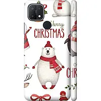 Чехол 3d пластиковый матовый на телефон Oppo A15 Merry Christmas "4106m-2119-58250"