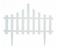 Забор для газона набор/4 секции Заборчик белый флок Алеана