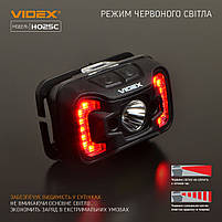 Ліхтарик LED налобний 310Lm 5000К чорний VLF-H025C Videx, фото 10