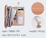 🧡Гаманець стильний жіночий зі штучної шкіри на кнопці, фото 2