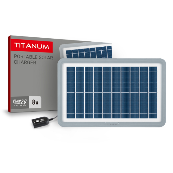 Портативна зарядна сонячна панель 8W Titanum TSO-M508U