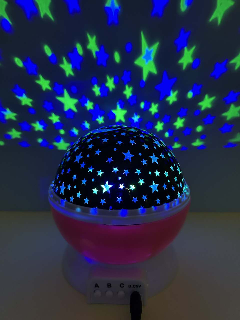 Нічник - проектор зоряне небо Star Master Dream обертовий, рожевий