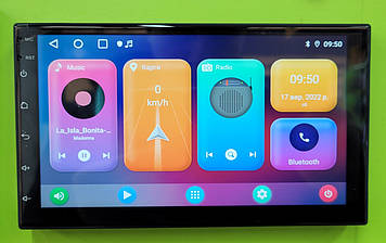 Автомагнітола 2 DIN Pioneer MTK8163 2+32 Гб Android 10 екран 7 дюймів IPS 3D + DSP звук + Gps + WiFi 2023 (1п)