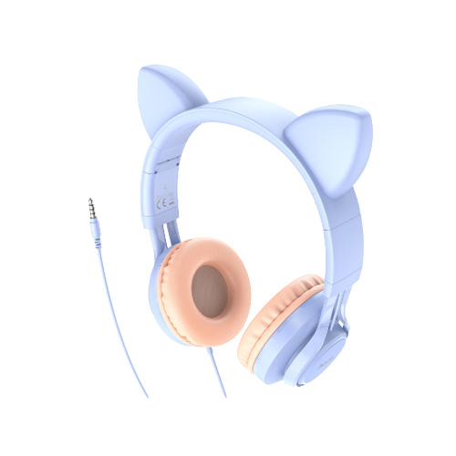 Навушники Veron W36 з мікрофоном Cat ear Dream Blue, фото 1