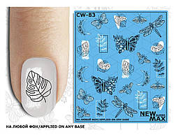 Наліпки для нігтів слайд-дизайн CW-83