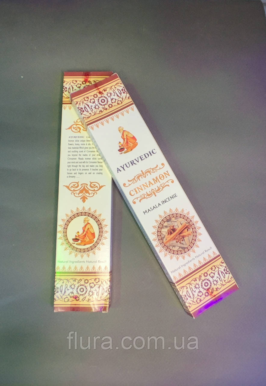 Аромопалочки "Ayurvedic Cinnamon"15g Індія