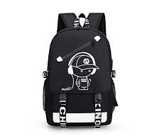 Міський рюкзак, що світиться з usb зарядкою Senkey & Style "Music", чорний, фото 2