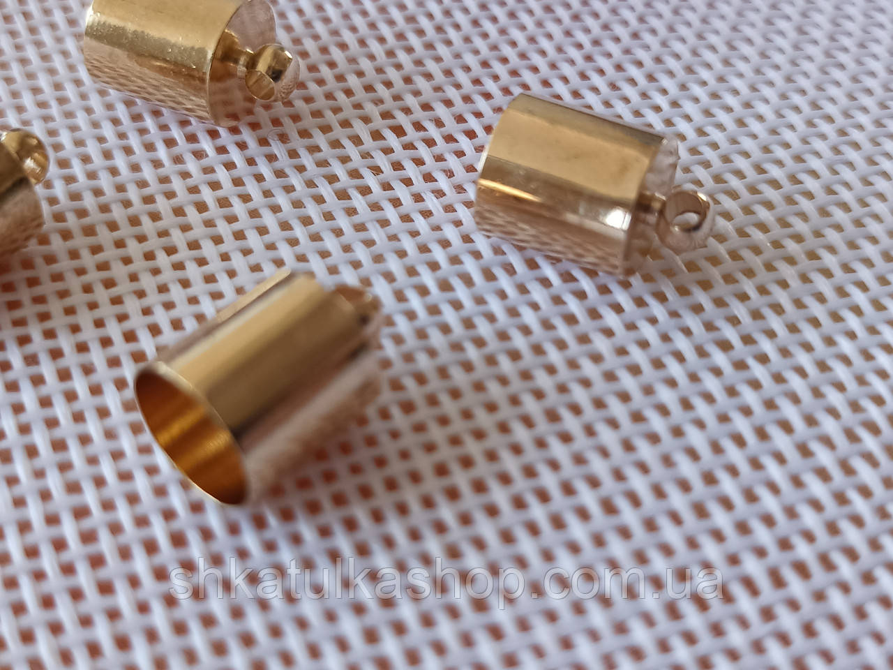 Ковпачок кінцевик для бісерного джгута або шнура, 5мм, золото, фото 1