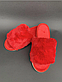 Жіночі домашні тапочки Червоні з хутром, фото 3