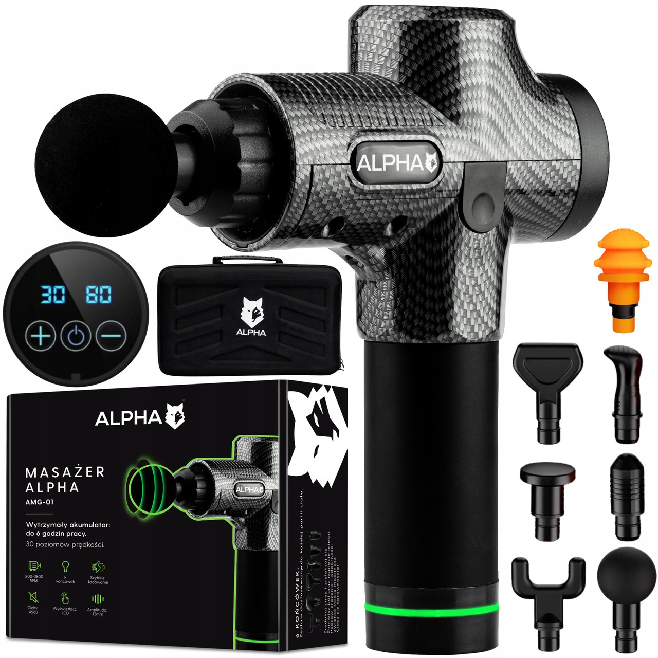 Масажер для тіла Alpha AMG-01 100W чорний, фото 1