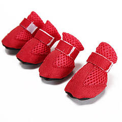 Літнє взуття для котів Pet Style "Сіточка" Червоні 2