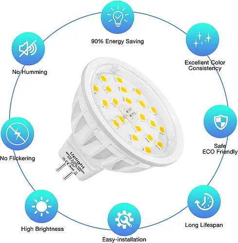 Светодиодные лампы Uplight MR16 мощностью 5,5 Вт, натуральный белый цвет 6000K - фото 5 - id-p1825334272