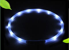 LED нашийник світлодіодний для собак з USB зарядкою 20-35 см Білий