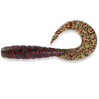 Приманка FishUp Mighty Grub 3.5" (7шт), #045 - Green Pumpkin/Red & Black