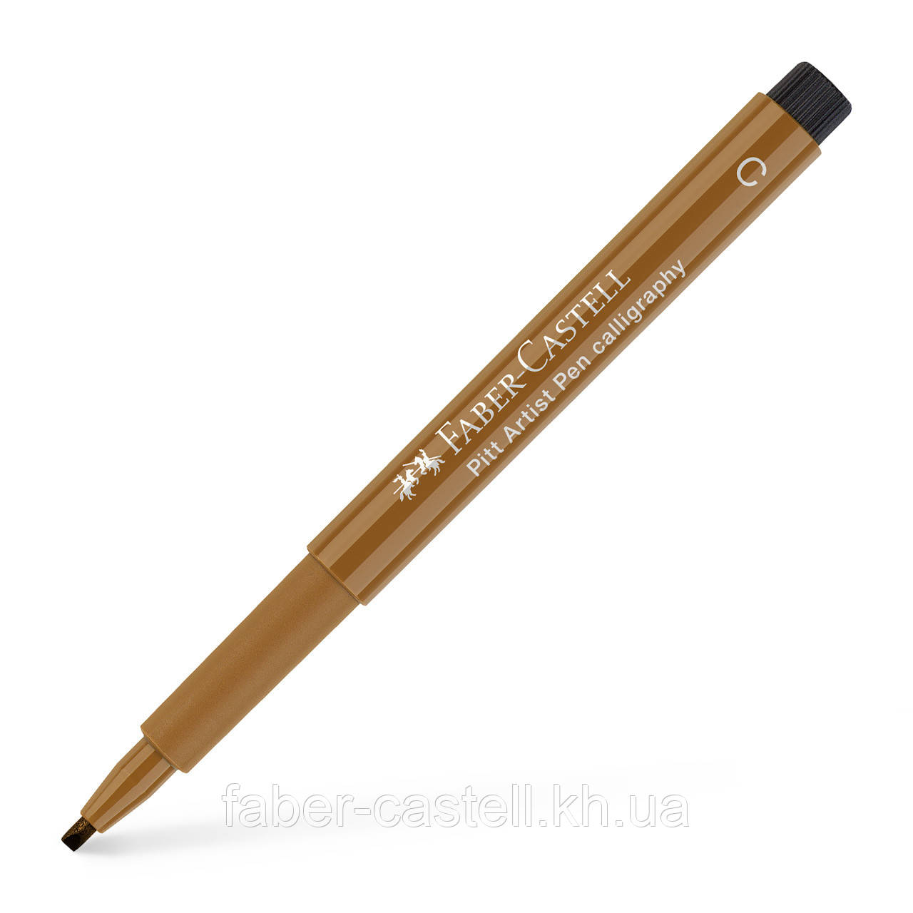 Ручка капілярна для каліграфії Faber-Castell PITT Calligraphy, колір умбра (темно-коричневий) № 180, 167580