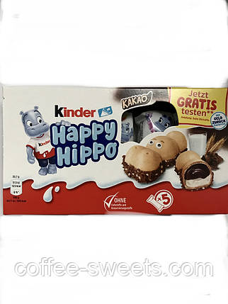 Батончики Kinder Happy Hippo Cacao 103g, фото 2