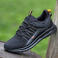 Тільки 44р! Кросівки чоловічі чорні літні весняні Кроссовки мужские черные летние весенние (Код: 3196тк)