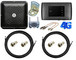 4G Комплект для інтернету Модем ZTE MF920U 3G/4G Wi-Fi Router Black з антеною MIMO ENERGY Black